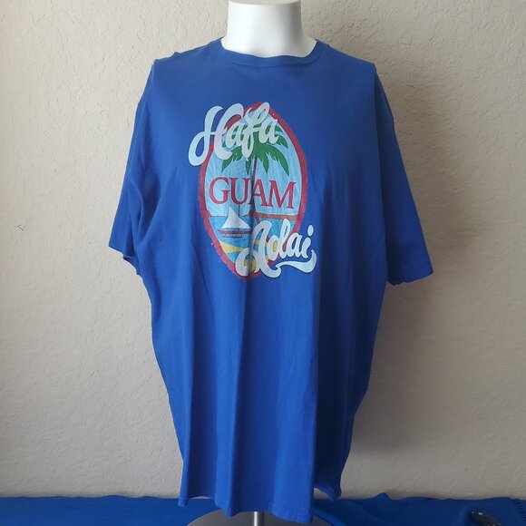 3X Hafa Adai Guam Seal blue tshirt - Picture 1 of 4